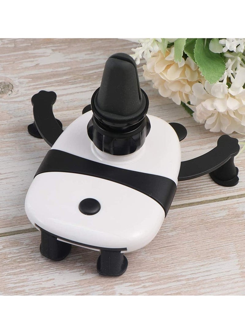 عام Universal Cartoon Panda Car Phone Holder 360 Degree Rotatable Gravity Stand for Navigation Black - Image 3