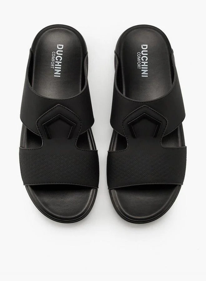 DUCHINI Men's Textured Slip-On Arabic Sandals