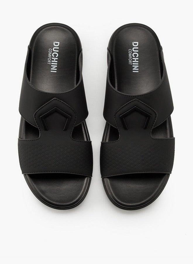 DUCHINI Men's Textured Slip-On Arabic Sandals - Image 2