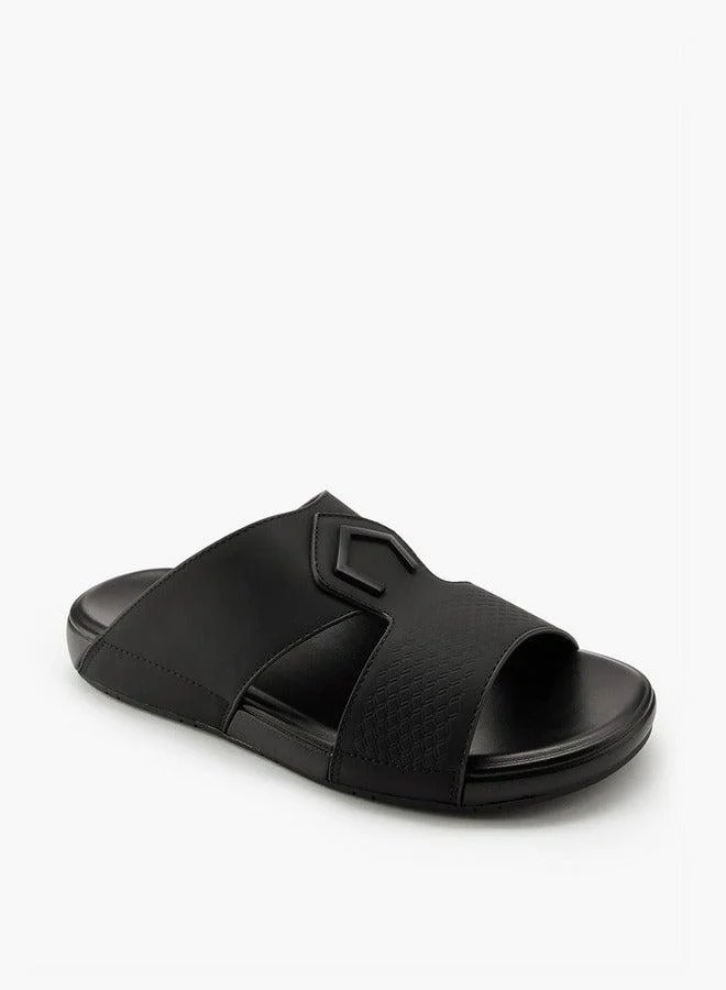 DUCHINI Men's Textured Slip-On Arabic Sandals