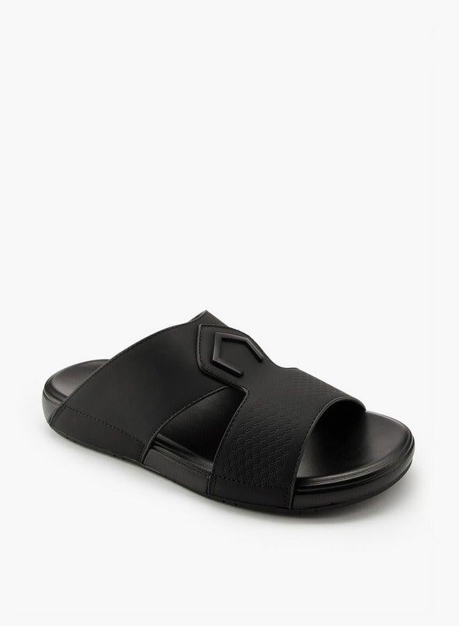 DUCHINI Men's Textured Slip-On Arabic Sandals - Image 1