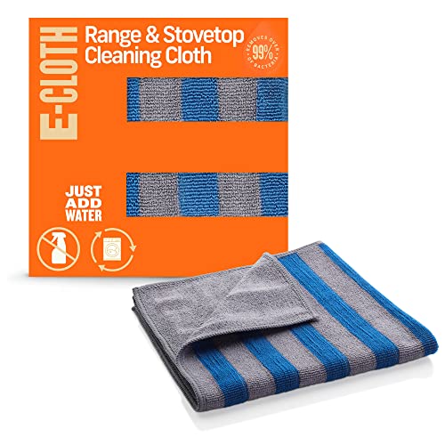 e-cloth ECloth Range  Stovetop Cleaning Cloth Reusable Premium Microfiber Cleaning Cloth Ideal Oven  Glass Stove Top Cleaner 100 Wash Guarantee Blue  Gray 1 Pack