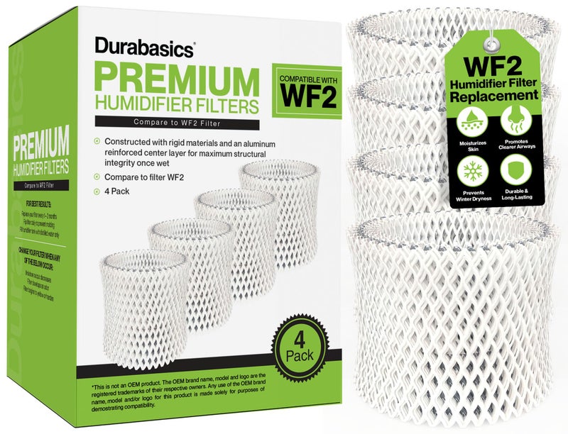 Durabasics 4 Pack Humidifier Filters Compatible with Vicks Humidifier Filter Replacement  WF2 Humidifier Filter  Compatible with Vicks Starry Night Cool Mist Filters  Kaz Filters