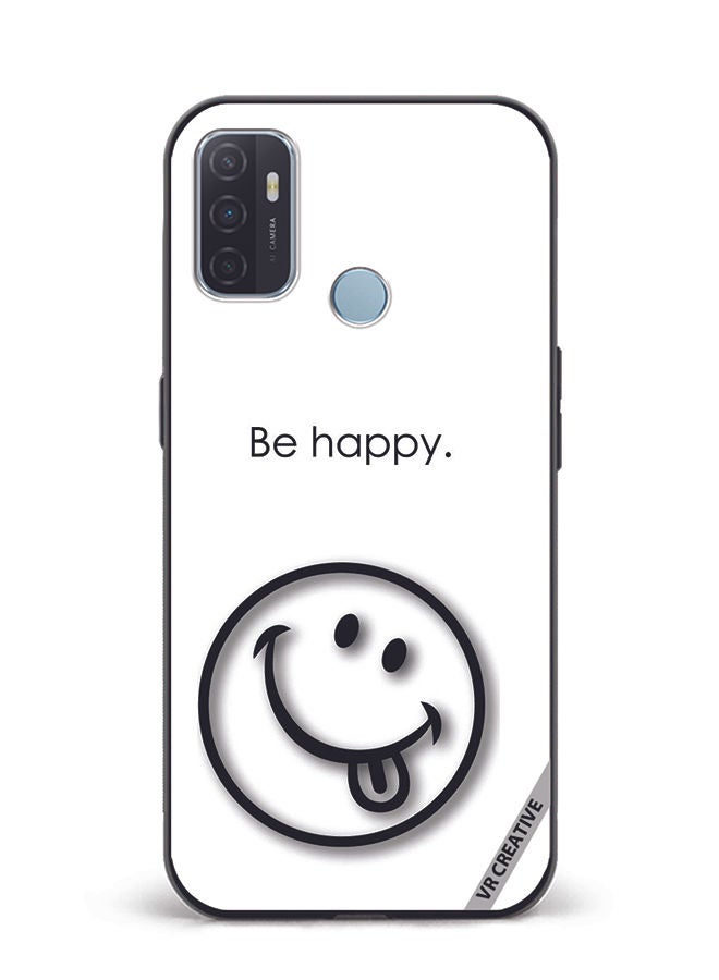 VR CREATIVE Protective Case Cover For Oppo A53 Be Happy Design Multicolour - Image 1