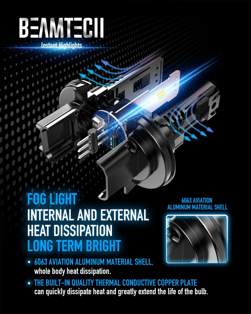 BEAMTECH H13 9008 Powersport Bulb For H13 Off-Road Or Fog Light 2 PCS - Image 4