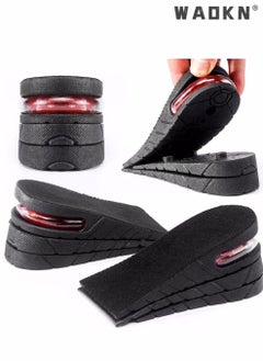 WAOKN 2 Pairs Height Increase Insole 3-Layer Air Cushion Heel Insert Lift Shoes Insole Breathable Adjustable Lifts Increased for Men and Women Half Elevator Insole (Half Pad)  - Image 1