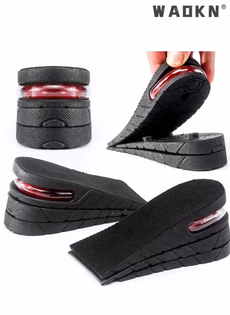 WAOKN - 2 Pairs Height Increase Insole 3-Layer Air Cushion Heel Insert Lift Shoes Insole Breathable Adjustable Lifts Increased for Men and Women Half Elevator Insole (Half Pad) - Image 1