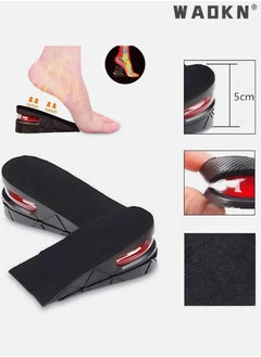 WAOKN 2 Pairs Height Increase Insole 3-Layer Air Cushion Heel Insert Lift Shoes Insole Breathable Adjustable Lifts Increased for Men and Women Half Elevator Insole (Half Pad)  - Image 3