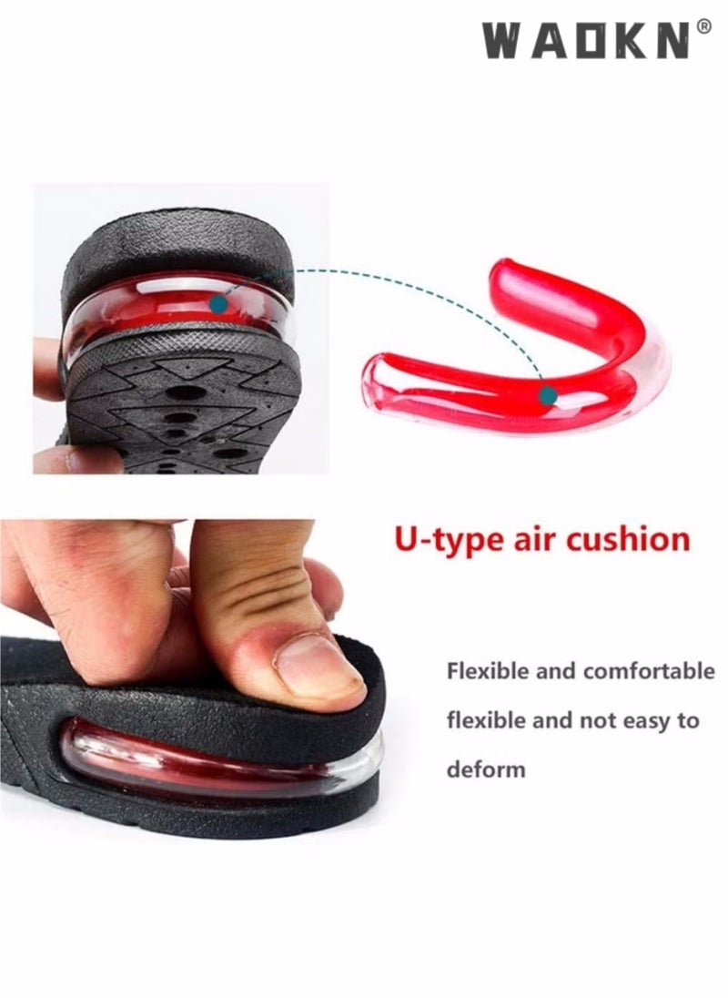 WAOKN - 2 Pairs Height Increase Insole 3-Layer Air Cushion Heel Insert Lift Shoes Insole Breathable Adjustable Lifts Increased for Men and Women Half Elevator Insole (Half Pad) - Image 1
