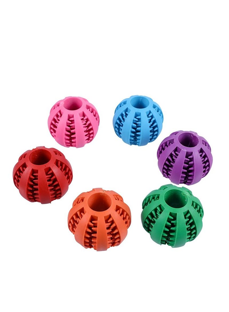 Pet Teeth Chewing Toys Colorful Teeth Grinding Anti bite Balls Throwing Toy Balls*6 - Image 1