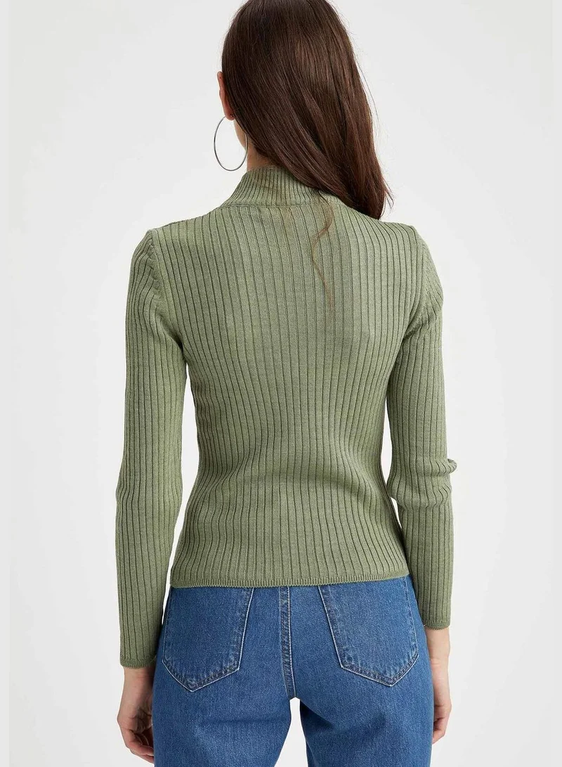 DeFacto Woman Fitted Mock Turtle Neck Pullover