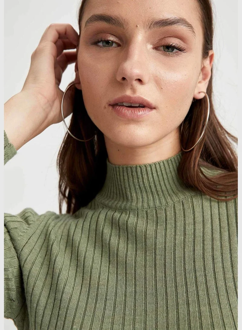 DeFacto Woman Fitted Mock Turtle Neck Pullover