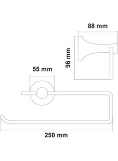 Saray Banyo Saray Bathroom Pearl Grey Paper Towel Holder  - Image 2