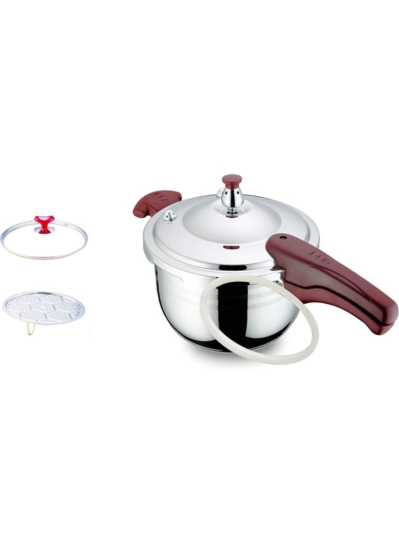 VENICE 9L Aluminum Pressure Cooker with Lid, Safety Valve, Gasket & Steamer Plate – Durable Stove-Top Cooking Pot for Rice, Meat, Curry & Everyday Meals - Image 2