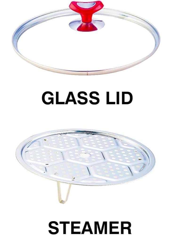 VENICE 9L Aluminum Pressure Cooker with Lid, Safety Valve, Gasket & Steamer Plate – Durable Stove-Top Cooking Pot for Rice, Meat, Curry & Everyday Meals - Image 3