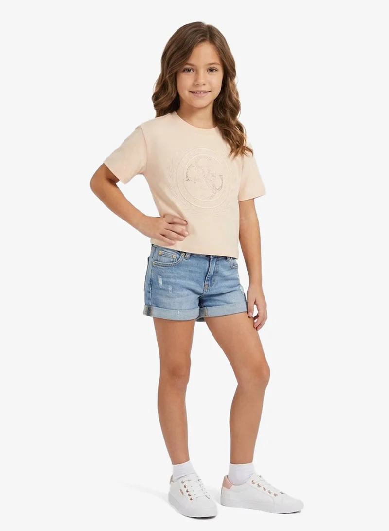 GUESS Kids Slogan Crew neck T-Shirt