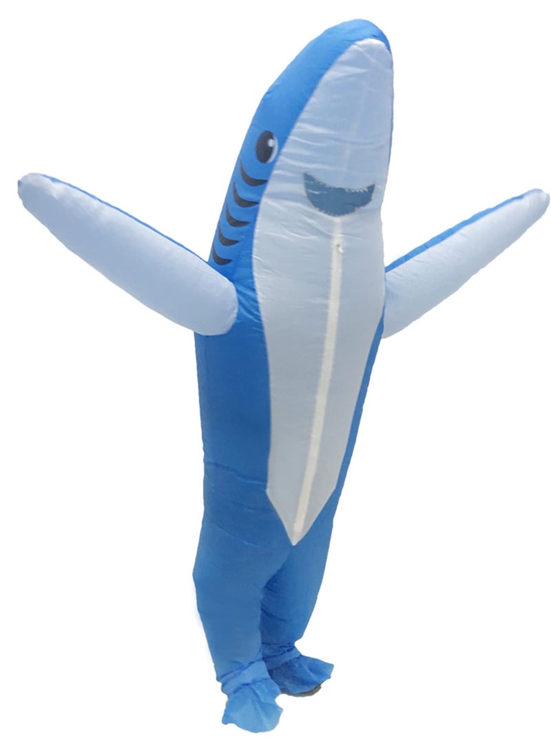 general Inflatable Sharks Costume Adult Fancy Sharks Suit Blow up Full Body Sharks Costume for Festivals Cosplay Party Suitable for Height 150cm/59.05in -190cm/74.8in - Image 3