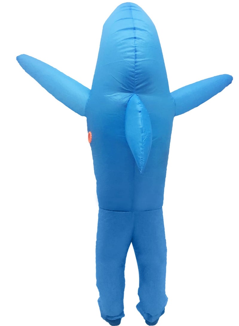 general Inflatable Sharks Costume Adult Fancy Sharks Suit Blow up Full Body Sharks Costume for Festivals Cosplay Party Suitable for Height 150cm/59.05in -190cm/74.8in - Image 5