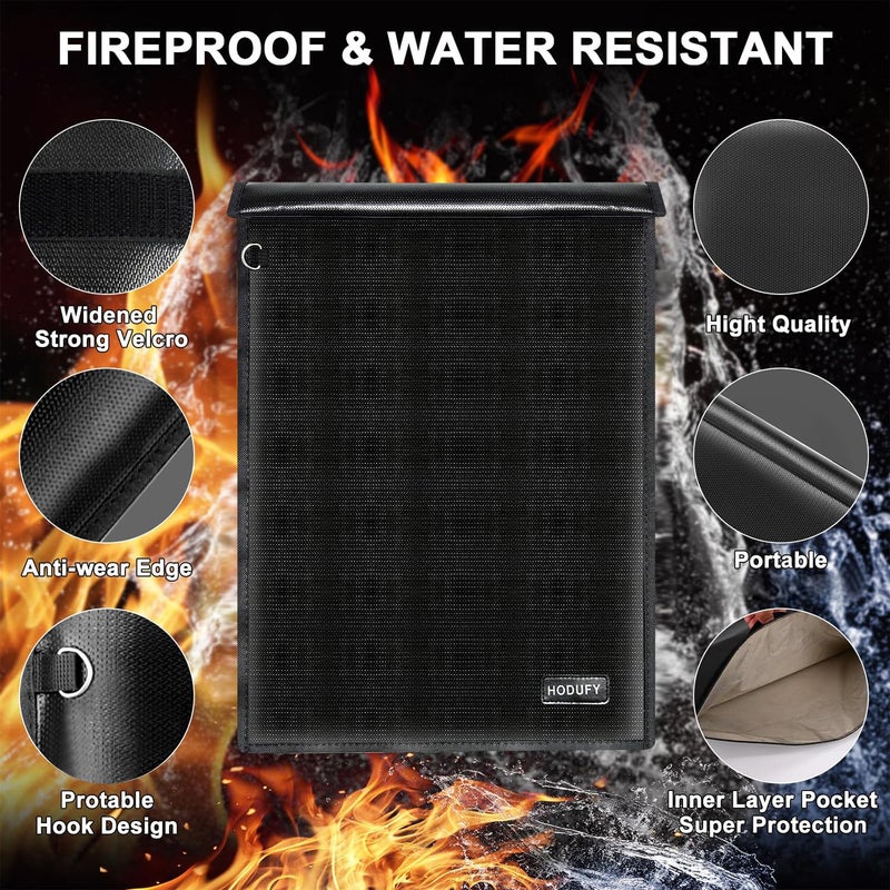 Hodufy Faraday Bag (15 x 10 inches), Faraday Cage, Cell Phone Signal Jammer, Faraday Key Fob Protector, RFID Faraday Pouch Signal Blocker Anti-Theft Pouch, Anti-Hacking Case Blocker (Black) - Image 5
