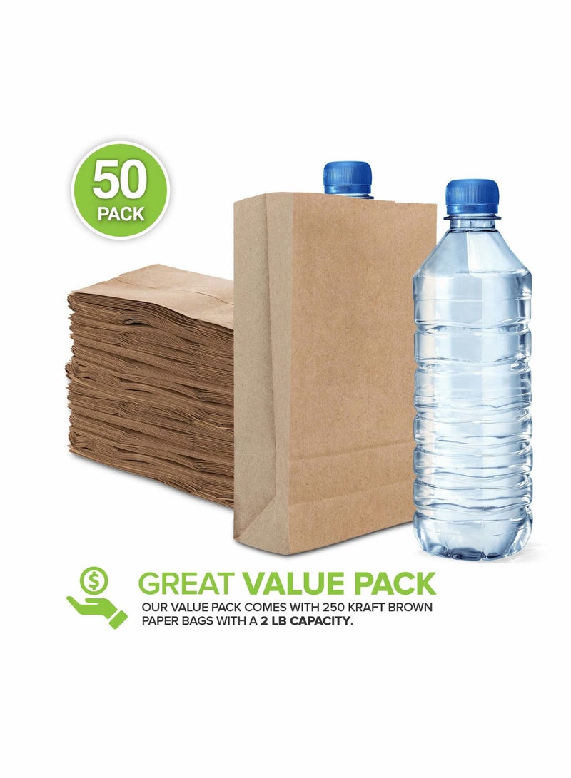 Excefore 50 قطعة من أكياس الورق البني كرافت - Image 2