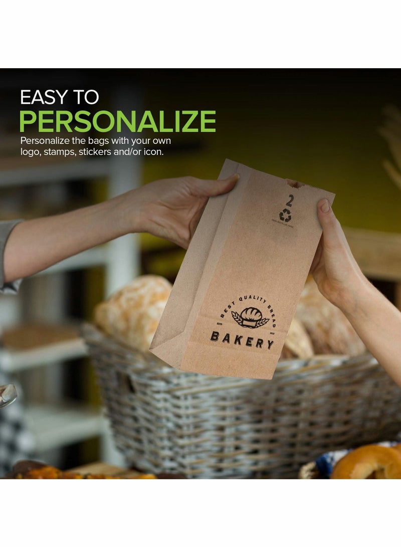 Excefore 50 قطعة من أكياس الورق البني كرافت - Image 4