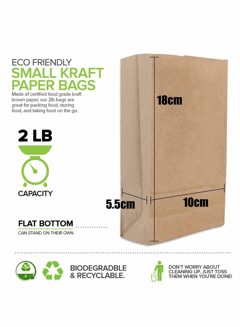 Excefore 50 قطعة من أكياس الورق البني كرافت - Image 3