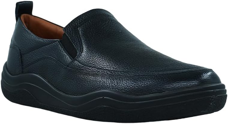 Hush Puppies أحذية هاش بايبيز الجلدية السوداء سهلة الارتداء - Image 1