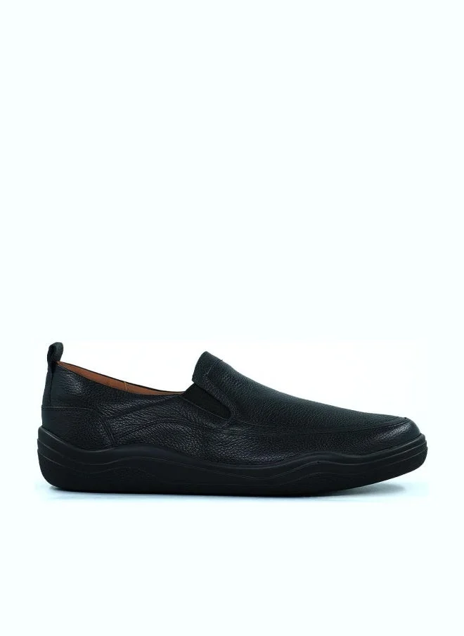 Hush Puppies HUSH PUPPIES Black Leather Slip-On Shoes