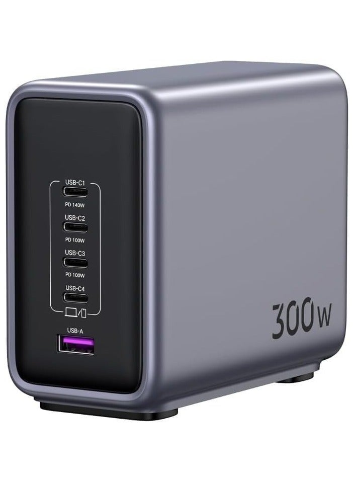ريبنيو 300 واط [Nexode GaN] شاحن USB C 5 منافذ شاحن كمبيوتر محمول مع كابل USB C 240 واط لأجهزة الكمبيوتر المحمولة والأجهزة اللوحية والهواتف الذكية وما إلى ذلك - Image 1