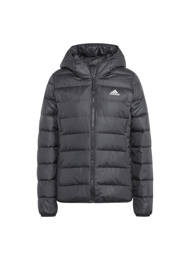 Adidas adidas W Ess L D Ho J Black Outdoor Jackets 2XS  - Image 2