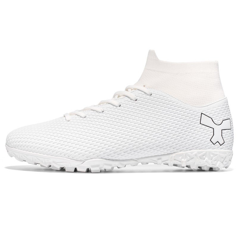 High-Top Football Shoes Male And Female Children Adolescent Students Tf Crushed Nails Artificial Lawn Leather Foot Training Sneaker - Image 1