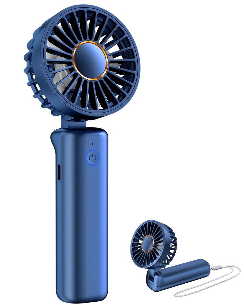 FrSara FrSara Portable Handheld Fan Mini Desk Fan MultiFunction Fan 2000mAh UltraLong Battery Life UltraQuiet 3Speed AdjustmentBlue