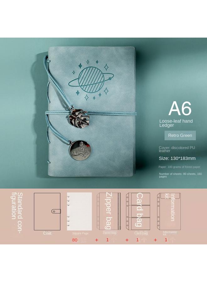 Bluejw A6 Loose-leaf Notebook Simple Ins Style Hand Book Original Japanese Hand Book Suit Girl Cute Student - Image 1