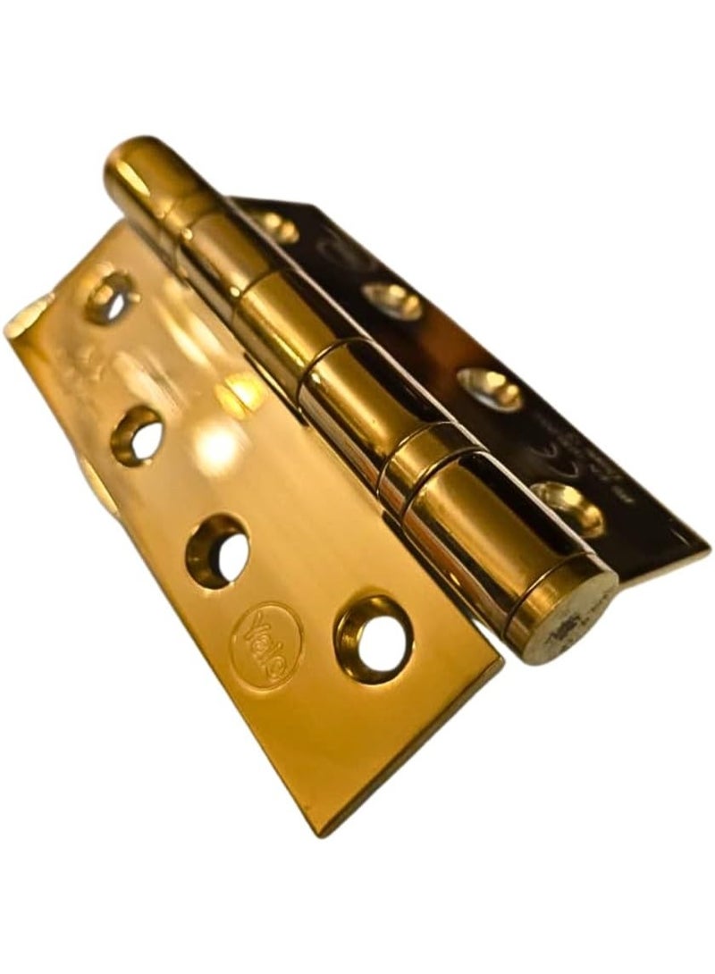 Yale 102mm x 102mm Stainless Steel Ball Bearing Butt Hinge - Fire Rated, Anti-Corrosion for Interior & Exterior Doors (Gold) - Image 2
