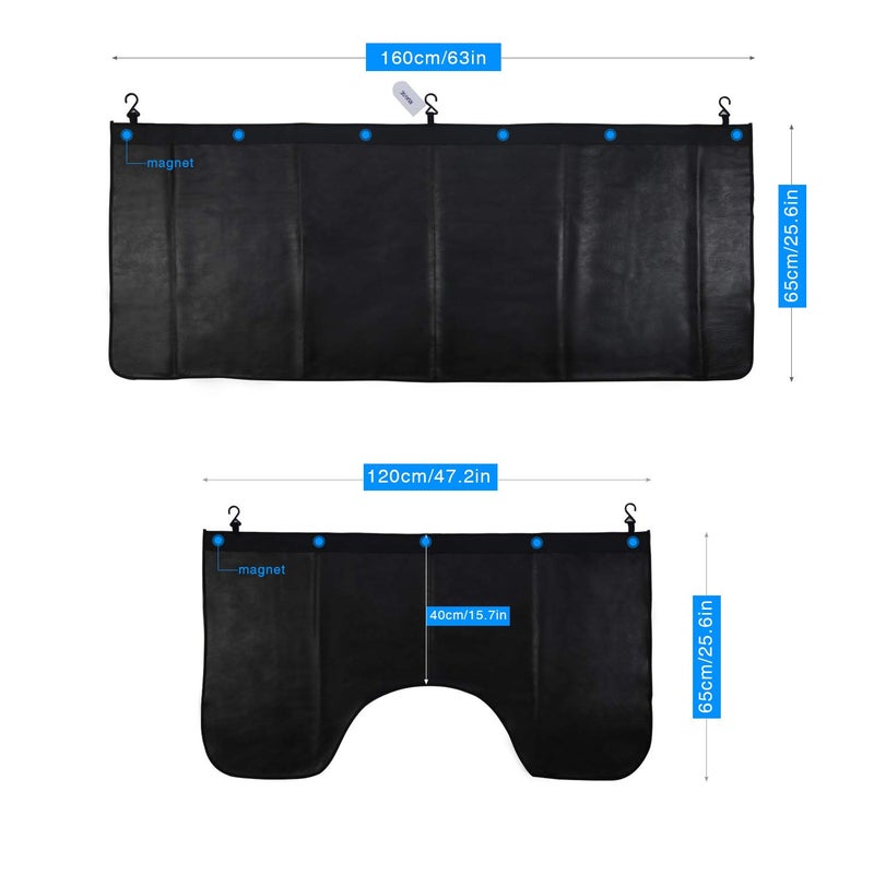 RUPSE 3 Pcs Fender Protectors for Mechanics,Microfiber Leather Car Fender Cover Mats Pads,Mechanic Magnetic Fender Protector Mat with Hooks - Image 3