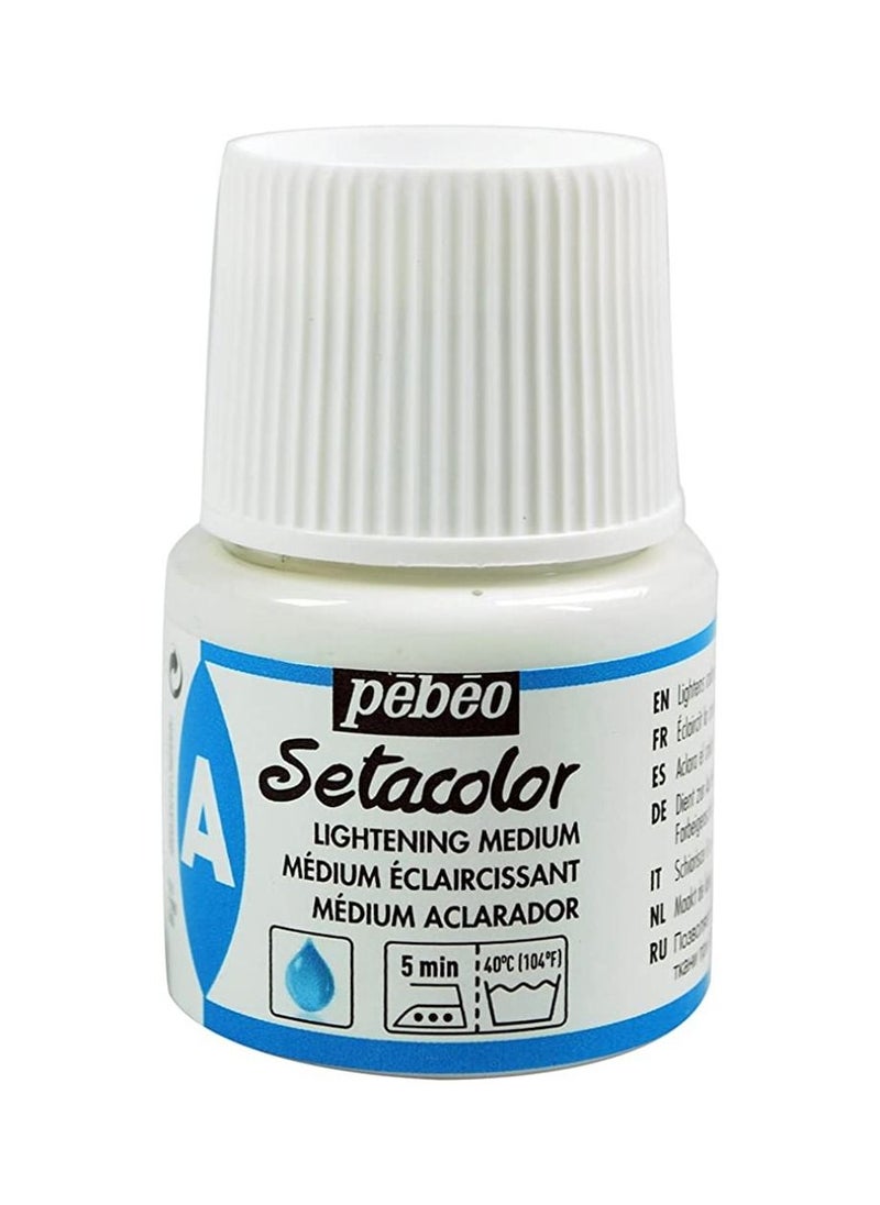 Pebeo pebeo Setacolor Auxiliaries 45 Ml Lightening Medium  - Image 1