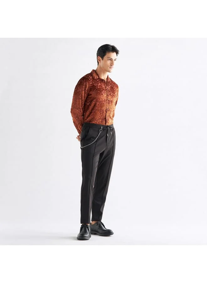 Splash FAV Floral Burnout Velour Shirt