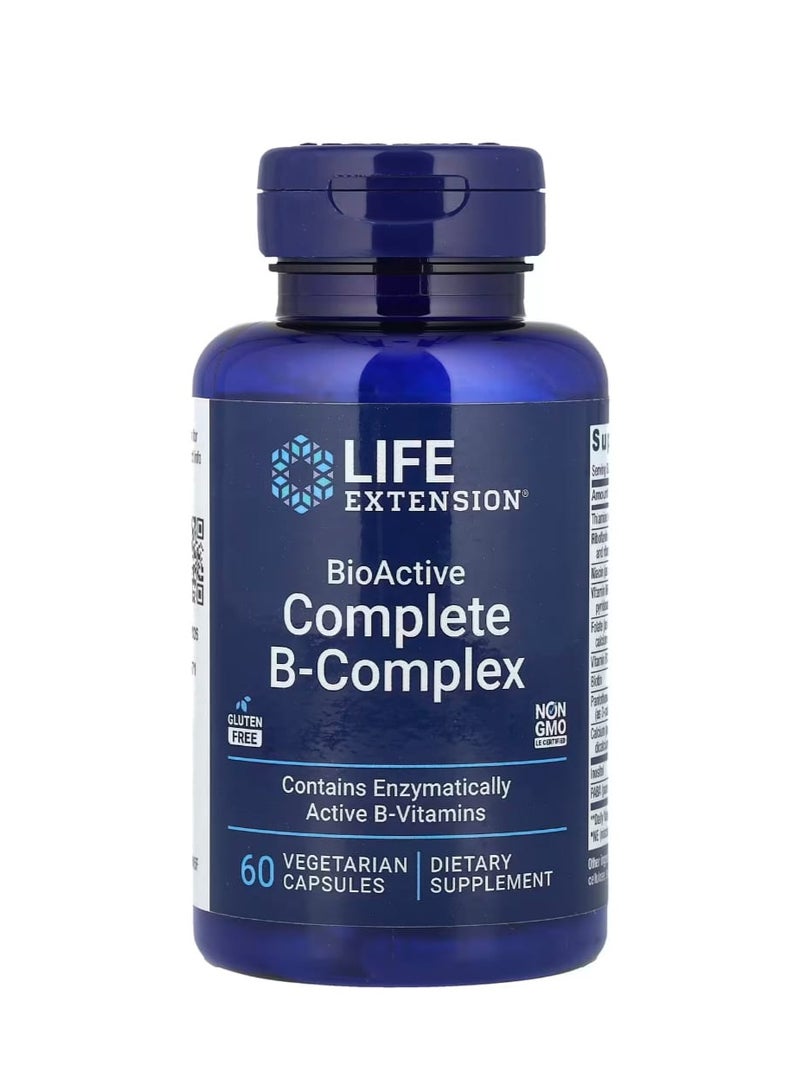 لايف إكستنشن كبسولات فيتامين ب الكاملة النشطة بيولوجيًا 60 كبسولة نباتية - Image 1