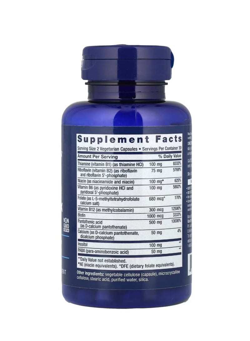 لايف إكستنشن كبسولات فيتامين ب الكاملة النشطة بيولوجيًا 60 كبسولة نباتية - Image 2