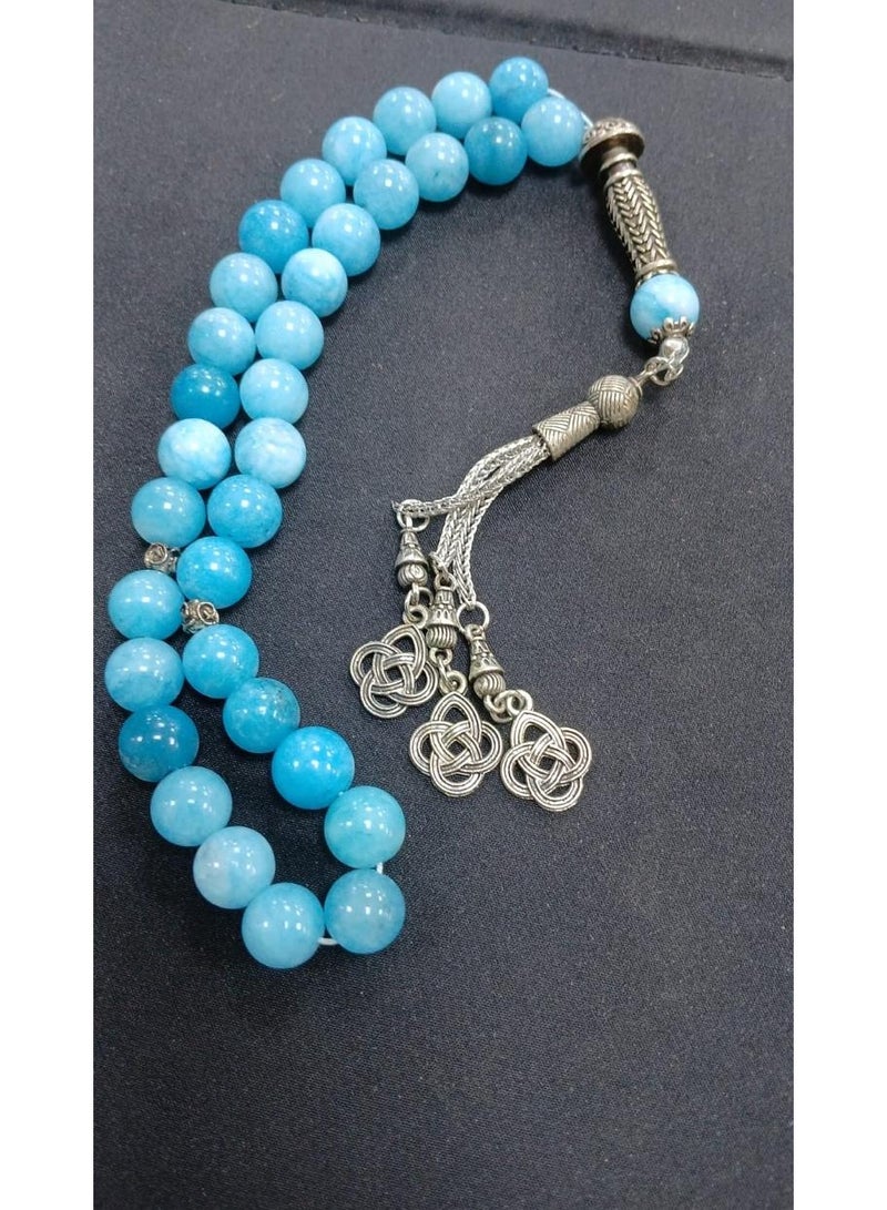 Brazilian agate rosary featuring small, elegant agate beads that combine the beauty of agate with a unique design.