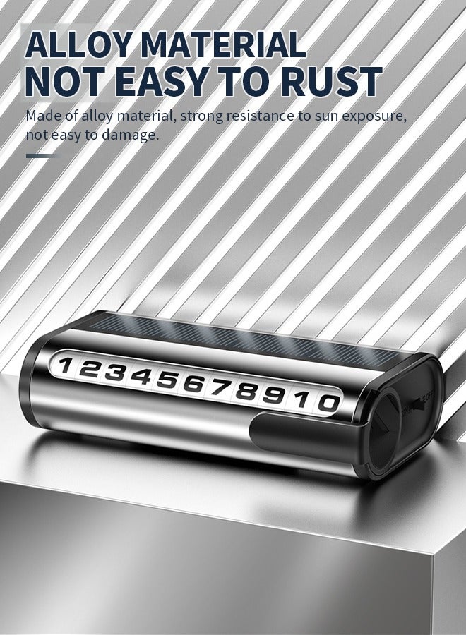 Car Parking Card Number, Digital Roller Design, Solar Charging, Automatic Light at Night, Use Traceless Adhesive - Image 2