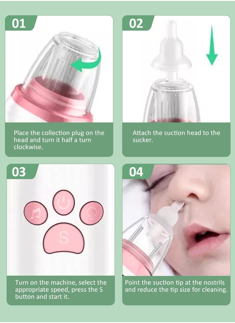 EzzySo - Electric Silent Baby Nasal Aspirator Automatic Baby Nasal Aspirator Nasal Vacuum Cleaner For Infant Safety Electric Silent Cleaner - Image 1