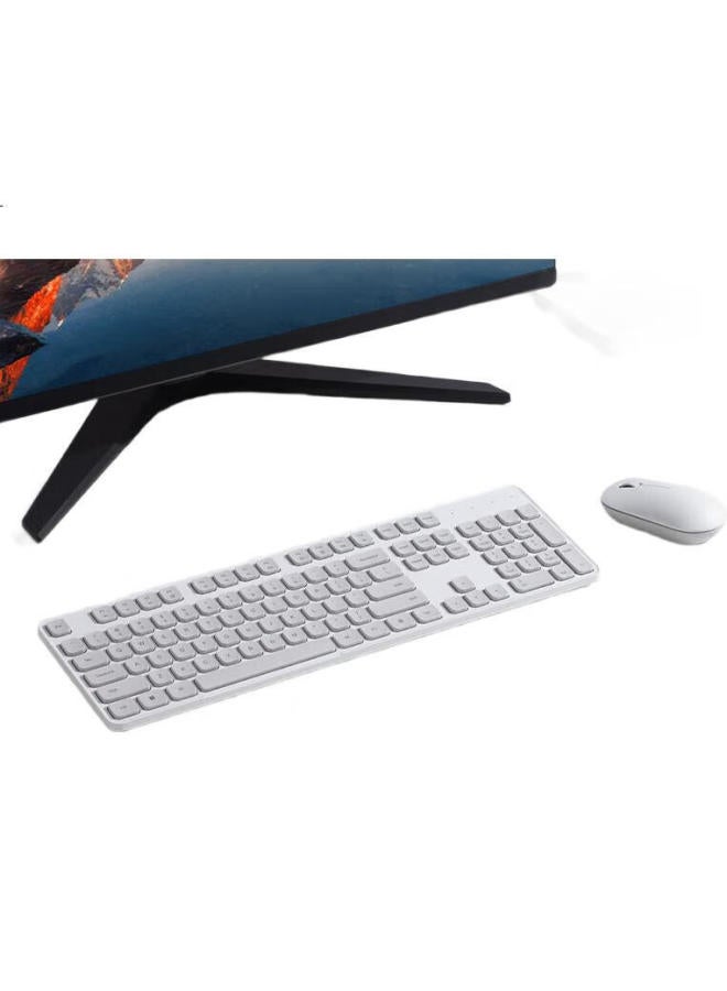 M I Xiaomi Wireless Keyboard And Mouse Combo, 3 Plain White And Gray, Slim And Portable, Full-size 104-key Keyboard And Mouse, 2.4g Wireless Transmission, For Computer And Laptop Office Use, Keyboard And Mouse Set - Image 3