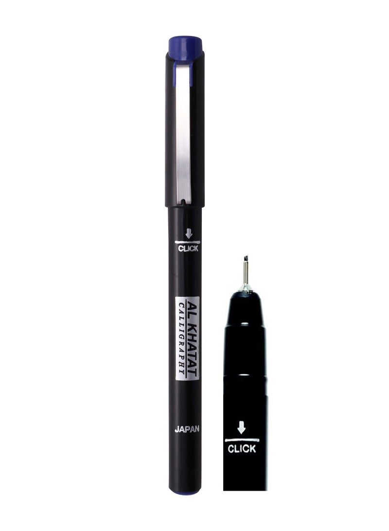 Al Khatat 1-Piece Calligraphy Pen 1mm Tip Blue Ink - Image 1