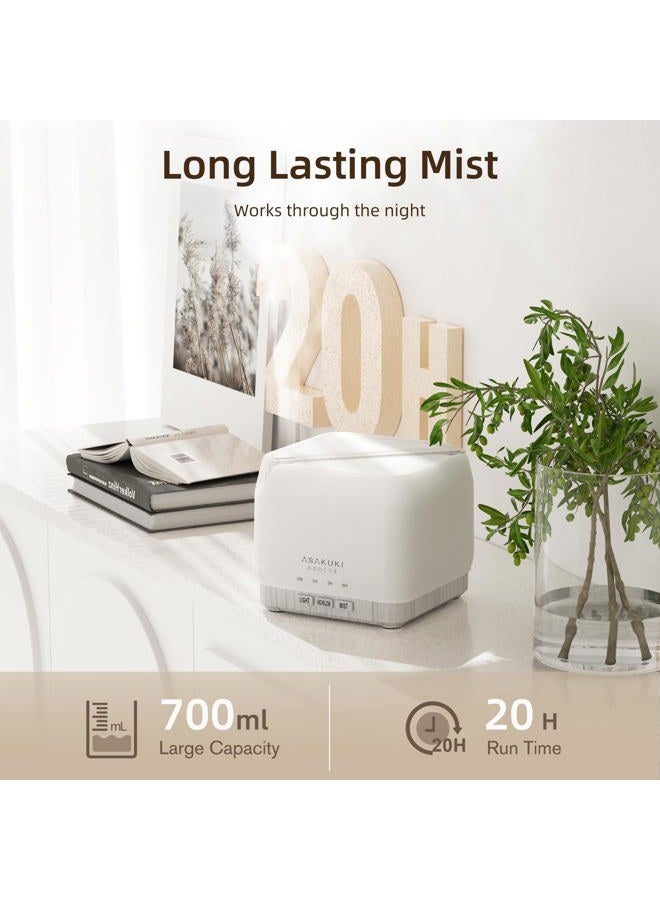 ASAKUKI 700ml Premium, Essential Oil Diffuser, 5 in 1 Ultrasonic Aromatherapy Fragrant Oil. - Image 2