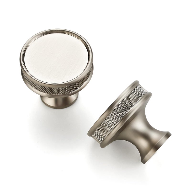Ravinte 30 Pack 11530mm Brushed Nickel Cabinet Knobs Knurled Dresser Drawer knobs Kitchen Cupboard Handles for Cabinet Hardware - Image 2