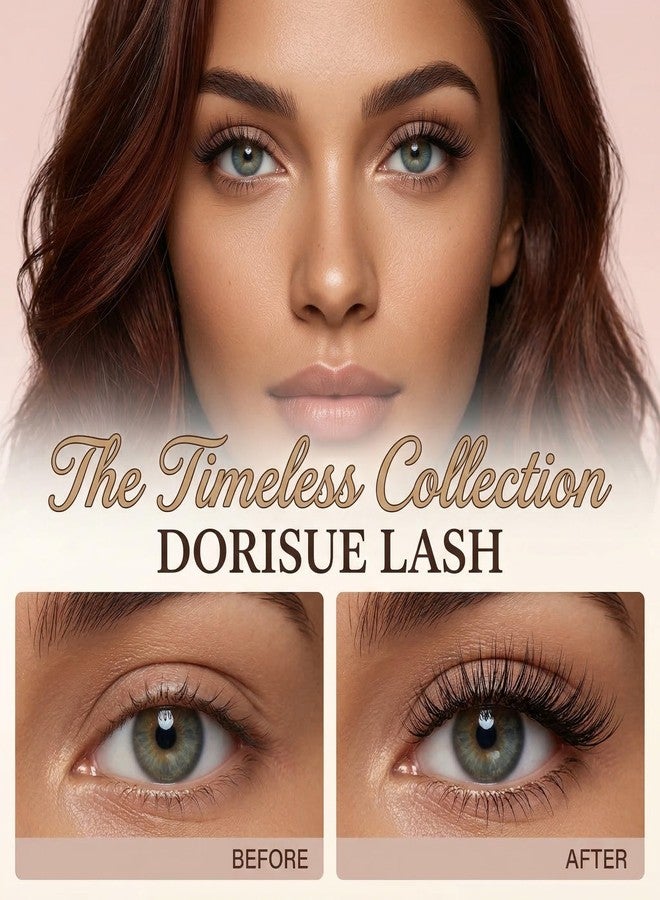 Dorisue Preglue Bottom Lash Clusters Stock-Up Kit - 2 Trays 6 Style 【224pcs Total】 Lower Lash Extensions + Mini Bond Glue, 5-8m Wispy Natural Look DIY Individual Bottom Lashes - Image 3