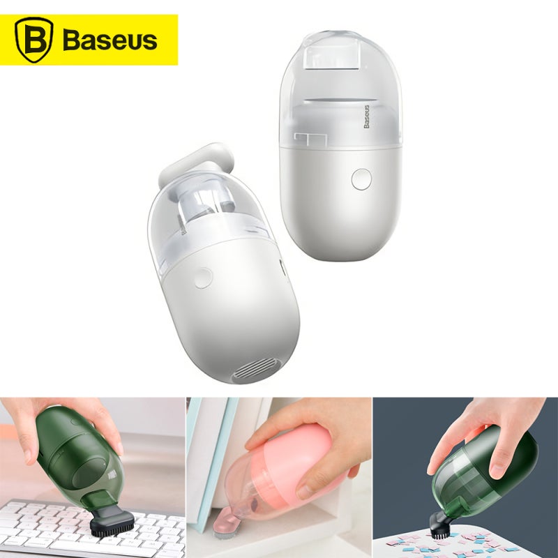 Baseus Desktop Vacuum Cleaner 1000Pa Suction Cordless Mini Table Cleaner - Rechargeable 900mAh Lithium Battery Detachable Bin Vacuum for Home Office Desk - Image 2