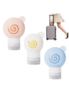 CMGTYYD 3Pcs Travel Squeeze Bottle, Leak Proof Toiletries Dispenser Set, 3.58x2.4 Inches, Silicone Travel Bottle, Refillable Travel Bottles, Soft Squeezable Containers for Women and Men (Multicolor)  - Image 1