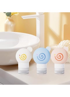 CMGTYYD 3Pcs Travel Squeeze Bottle, Leak Proof Toiletries Dispenser Set, 3.58x2.4 Inches, Silicone Travel Bottle, Refillable Travel Bottles, Soft Squeezable Containers for Women and Men (Multicolor)  - Image 2